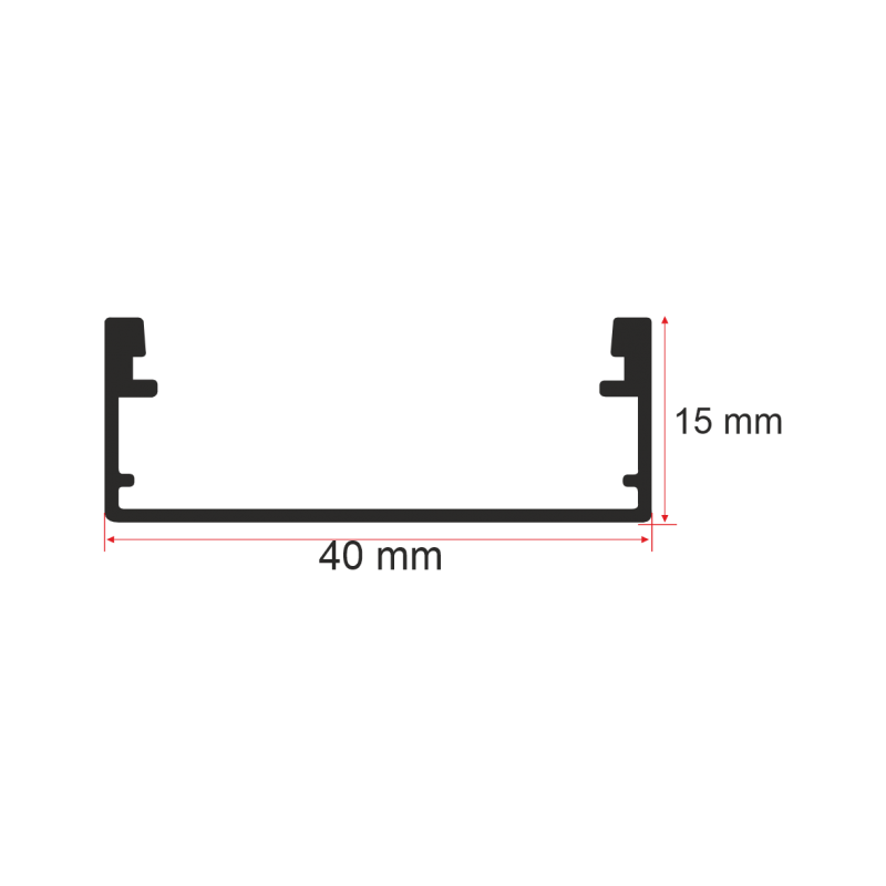 40x14 mm Kanal Led Profili