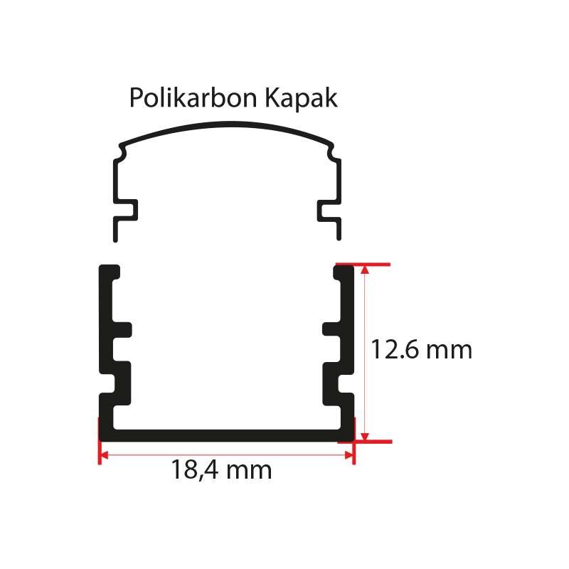 12X18 Kanal Led Profili