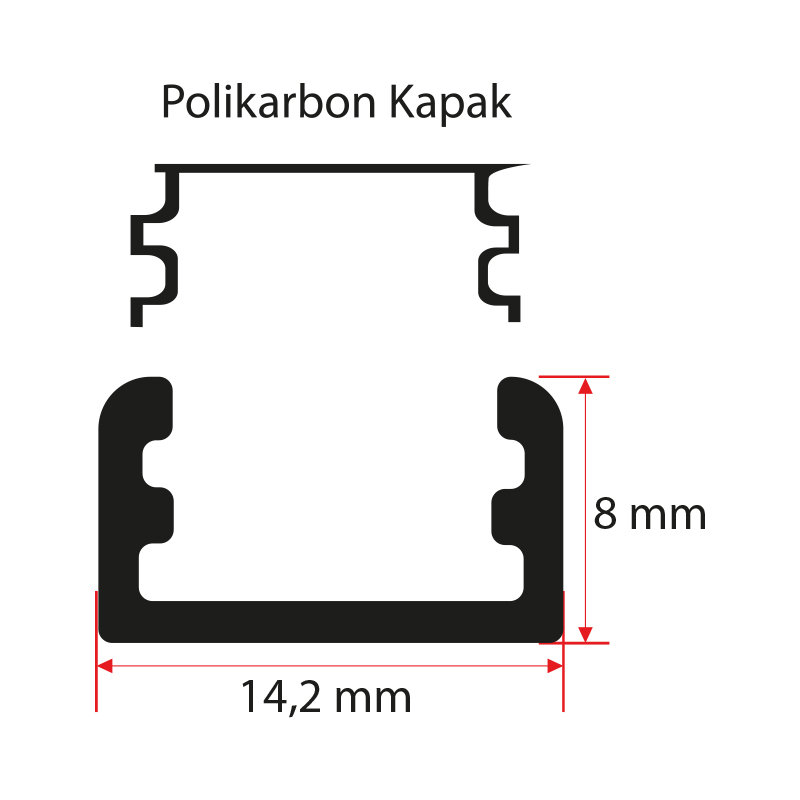 14X8 Kanal Led Profili