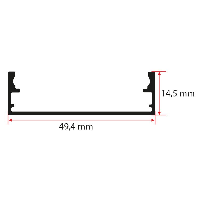 50X14 mm Kanal Led Profili