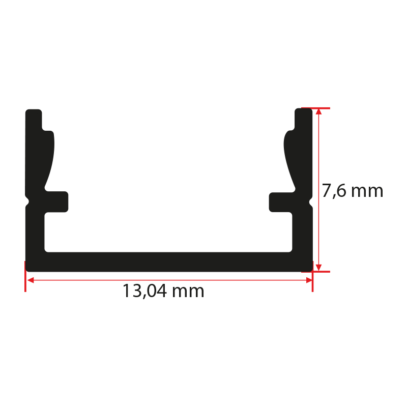 7X13 mm Kanal Led Profili