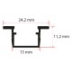 12x15 cm Alüminyum Kanatlı led Profili