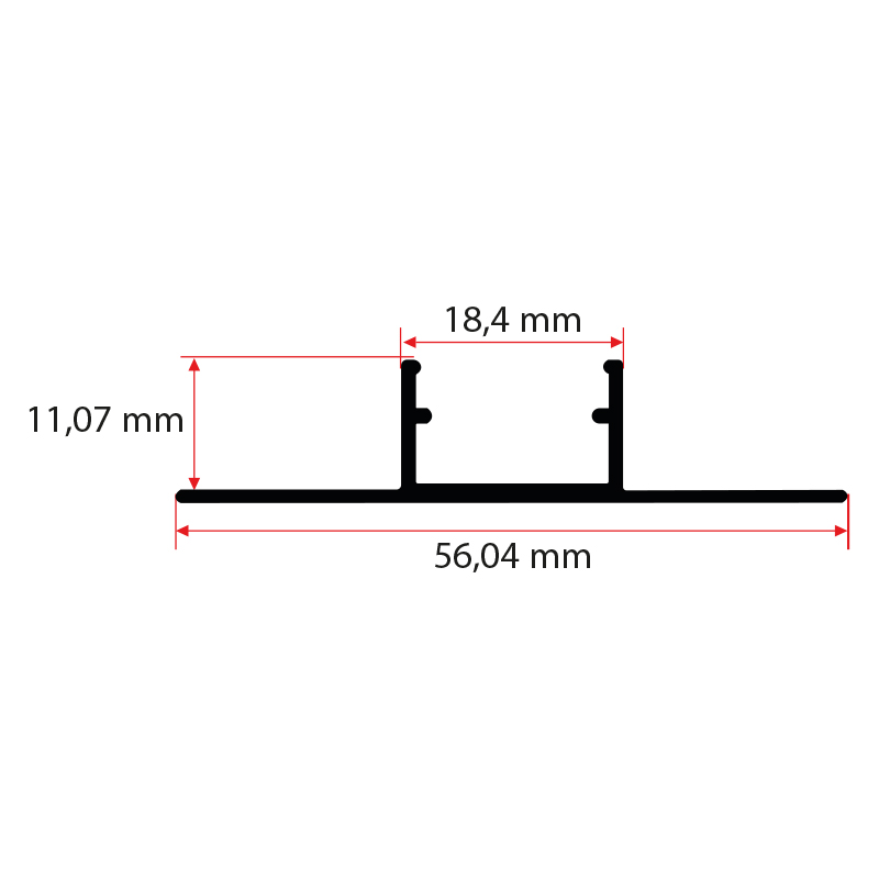 12x18 cm Ters Trimless Alçıpan Led Profili